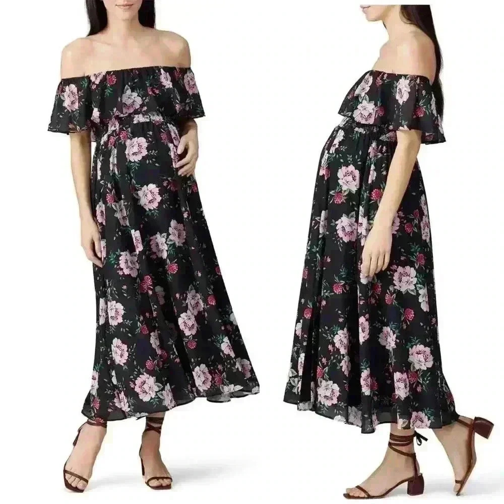 Yumi Kim Floral Off-Shoulder Maxi Dress